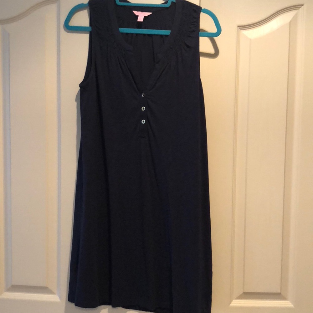 Lilly Pulitzer navy cotton shift dress